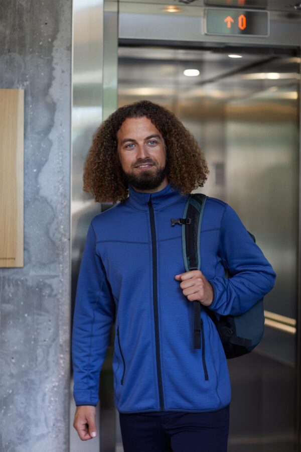 Sportovní fleece mikina | ID0840 - modrá/stormy blue
